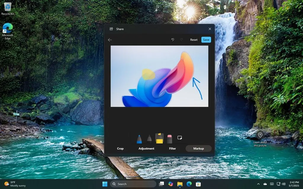 微软 Win11 将升级图片分享：编辑、压缩一步到位