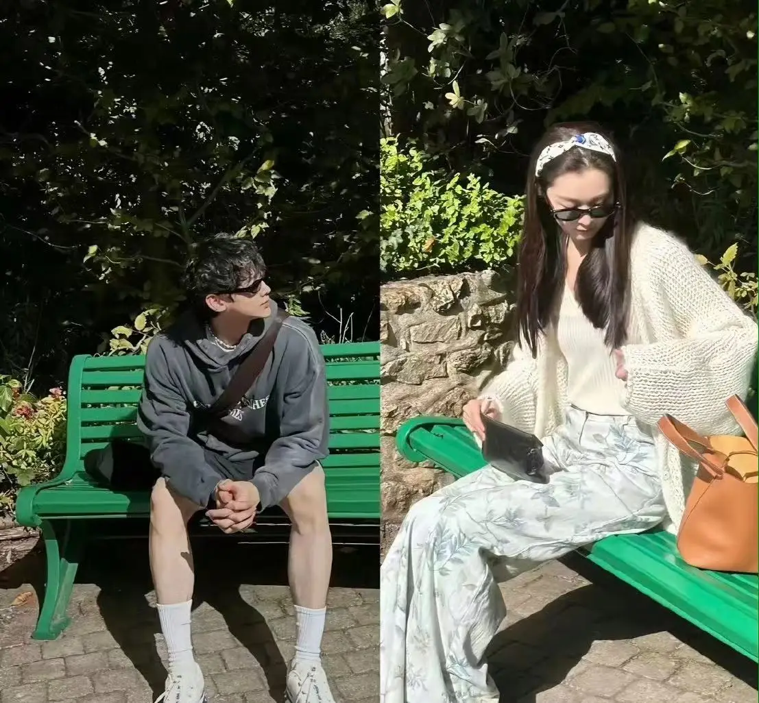 白敬亭宋轶的同款照太多了，疑似已经同居